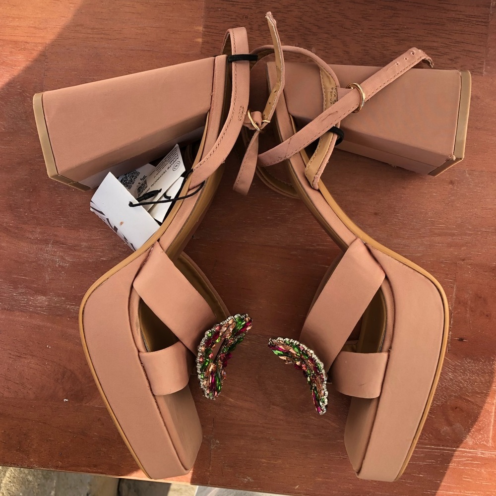 Zara Rhinestone Platform Heels - Picture 10 of 16